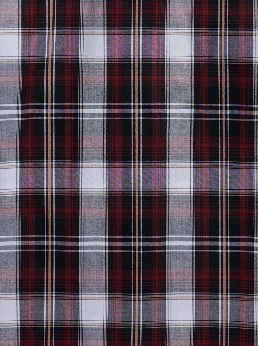 Men's Ely Cattleman Long Sleeve Textured Plaid Western Snap Shirt- Blue & Burgundy - Ely Cattleman - Flyclothing LLC