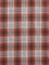 Men's Ely Cattleman Long Sleeve Textured Plaid Western Snap Shirt- Rust & Navy - Ely Cattleman - Flyclothing LLC