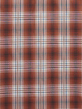 Men's Ely Cattleman Long Sleeve Textured Plaid Western Snap Shirt- Rust & Navy