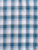 Men's Ely Cattleman Long Sleeve Textured Plaid Western Snap Shirt- White & Black - Ely Cattleman - Flyclothing LLC