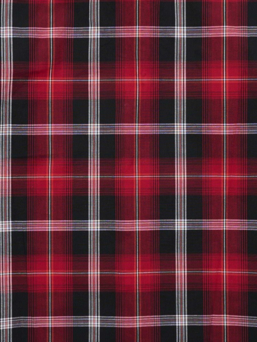 Men's Ely Cattleman Long Sleeve Textured Plaid Western Snap Shirt- Black Cherry & Blue - Ely Cattleman - Flyclothing LLC