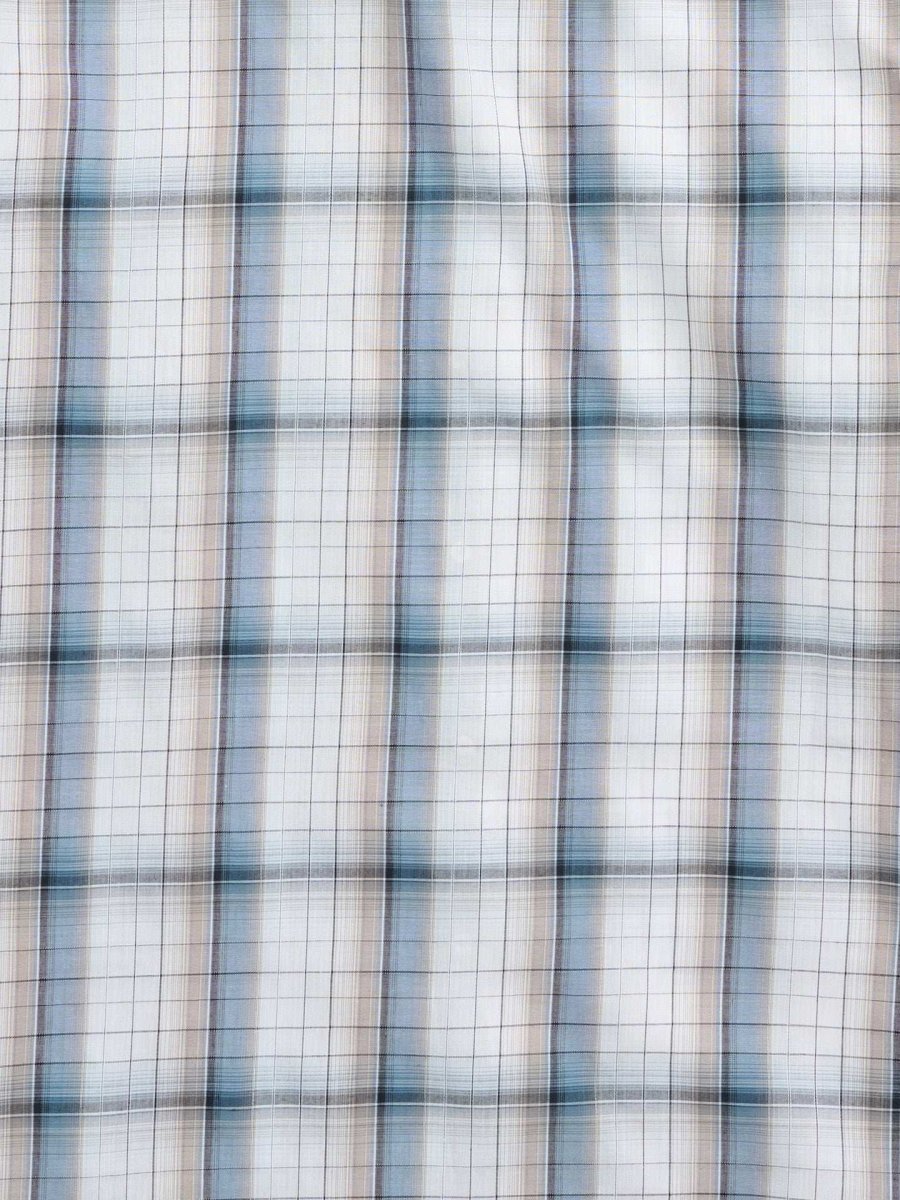 Men's Ely Cattleman Long Sleeve Textured Plaid Western Snap Shirt- Rust & Blue - Ely Cattleman - Flyclothing LLC