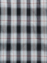 Men's Ely Cattleman Long Sleeve Textured Plaid Western Snap Shirt- Black & Navy
