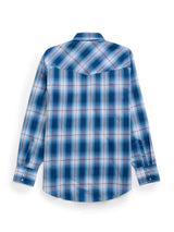 Men's Ely Cattleman Long Sleeve Textured Plaid Western Snap Shirt- Black & Navy - Ely Cattleman - Flyclothing LLC