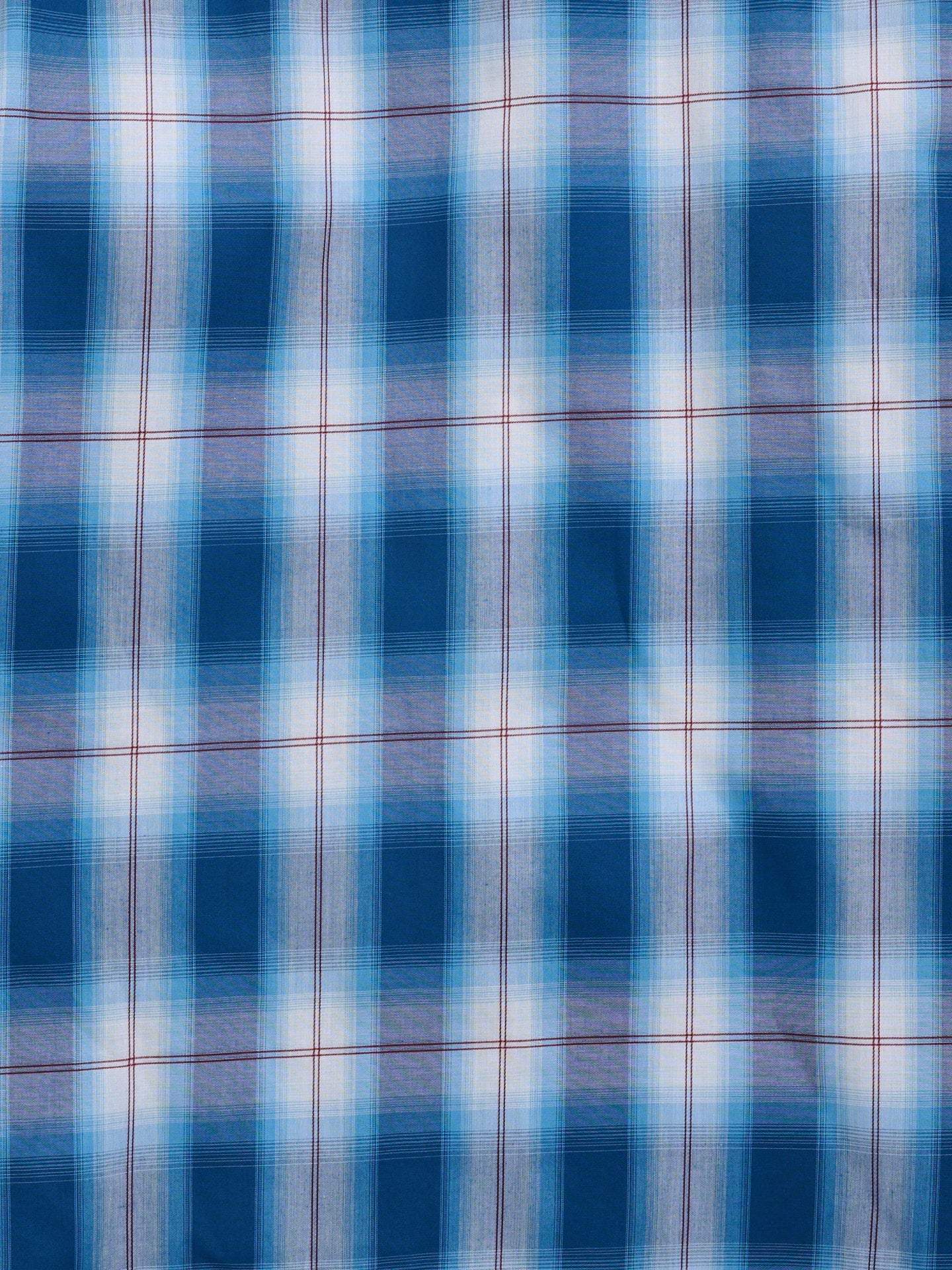 Men's Ely Cattleman Long Sleeve Textured Plaid Western Snap Shirt- Black & Navy - Ely Cattleman - Flyclothing LLC