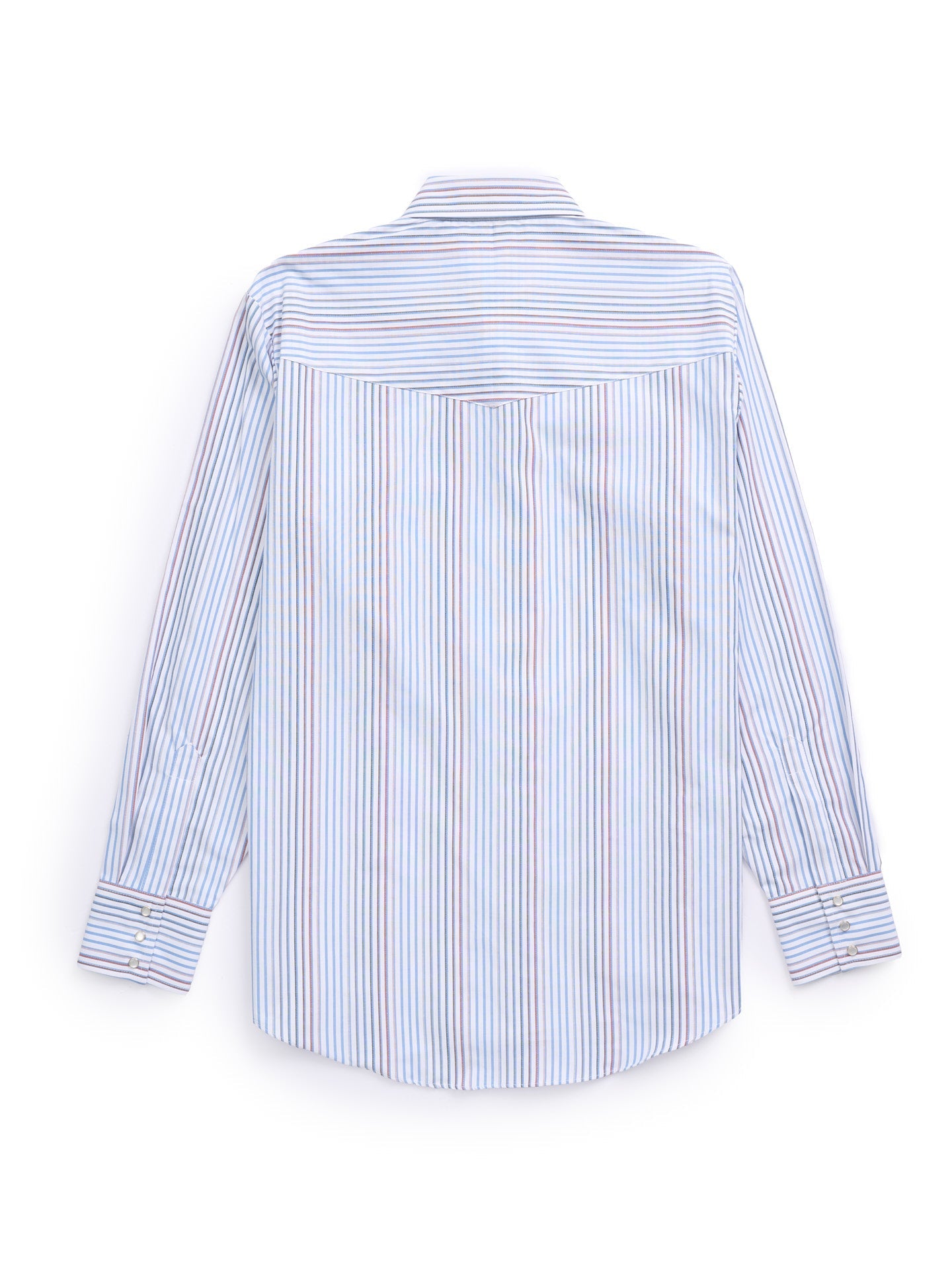 Men's Ely Cattleman Long Sleeve Textured Stripe Western Snap Shirt- White & Navy