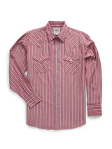 Men's Ely Cattleman Long Sleeve Red Americana Stripe Western Snap Shirt - Ely Cattleman - Flyclothing LLC