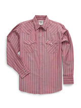 Men's Ely Cattleman Long Sleeve Red Americana Stripe Western Snap Shirt - Ely Cattleman - Flyclothing LLC