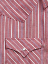 Men's Ely Cattleman Long Sleeve Red Americana Stripe Western Snap Shirt - Ely Cattleman - Flyclothing LLC