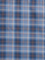 Men's Ely Cattleman Long Sleeve Textured Plaid Western Snap Shirt- Navy