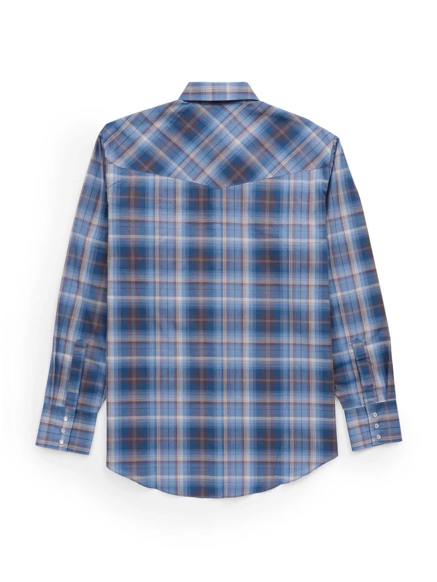 Men's Ely Cattleman Long Sleeve Textured Plaid Western Snap Shirt- Navy - Ely Cattleman - Flyclothing LLC