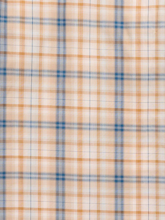 Men's Ely Cattleman Long Sleeve Textured Plaid Western Snap Shirt- Tan - Ely Cattleman - Flyclothing LLC