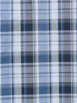 Men's Ely Cattleman Long Sleeve Textured Plaid Western Snap Shirt- Blue - Ely Cattleman - Flyclothing LLC