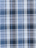 Men's Ely Cattleman Long Sleeve Textured Plaid Western Snap Shirt- Blue