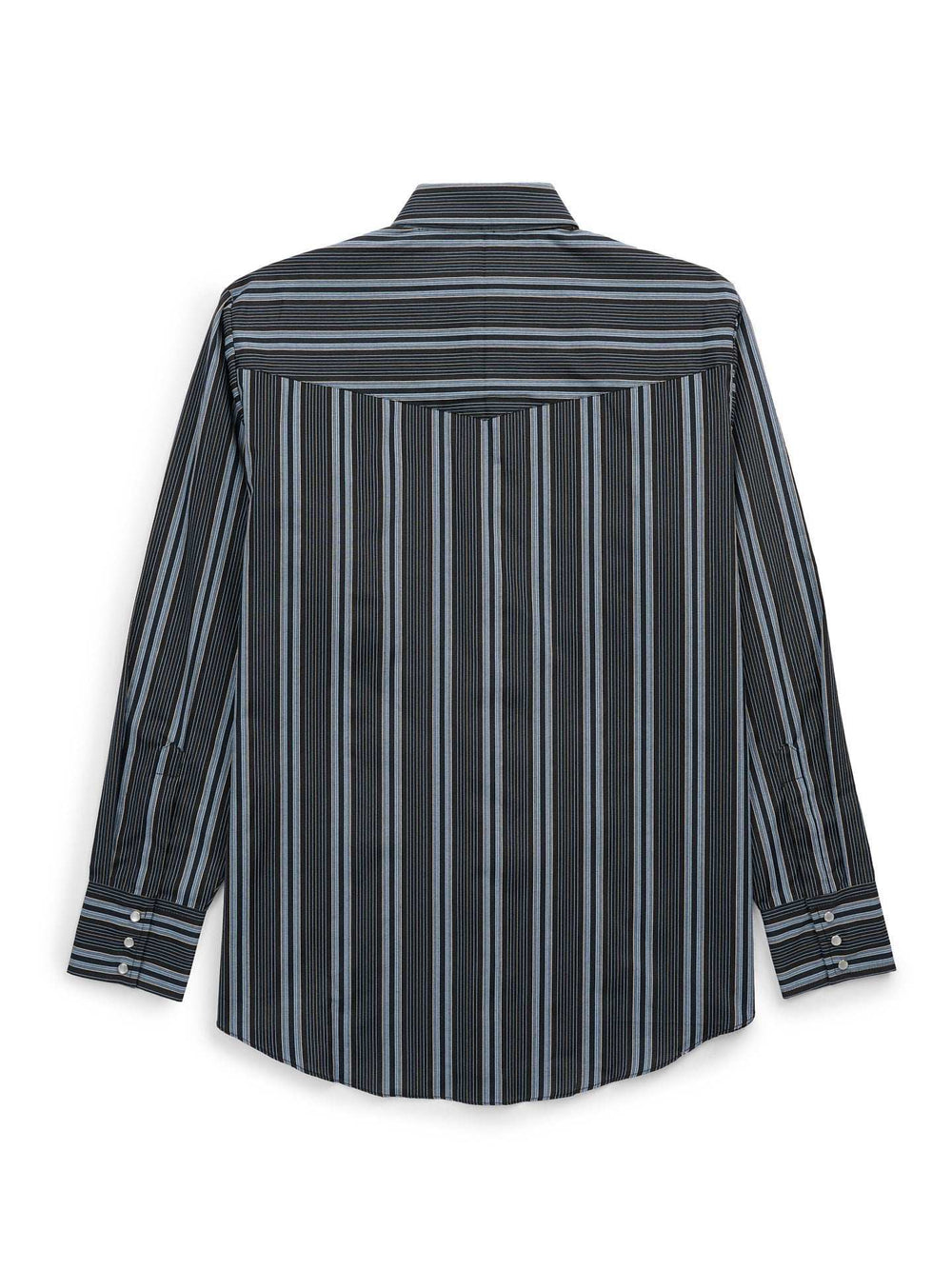 Men's Ely Cattleman Long Sleeve Textured Stripe Western Snap Shirt- Black - Ely Cattleman - Flyclothing LLC