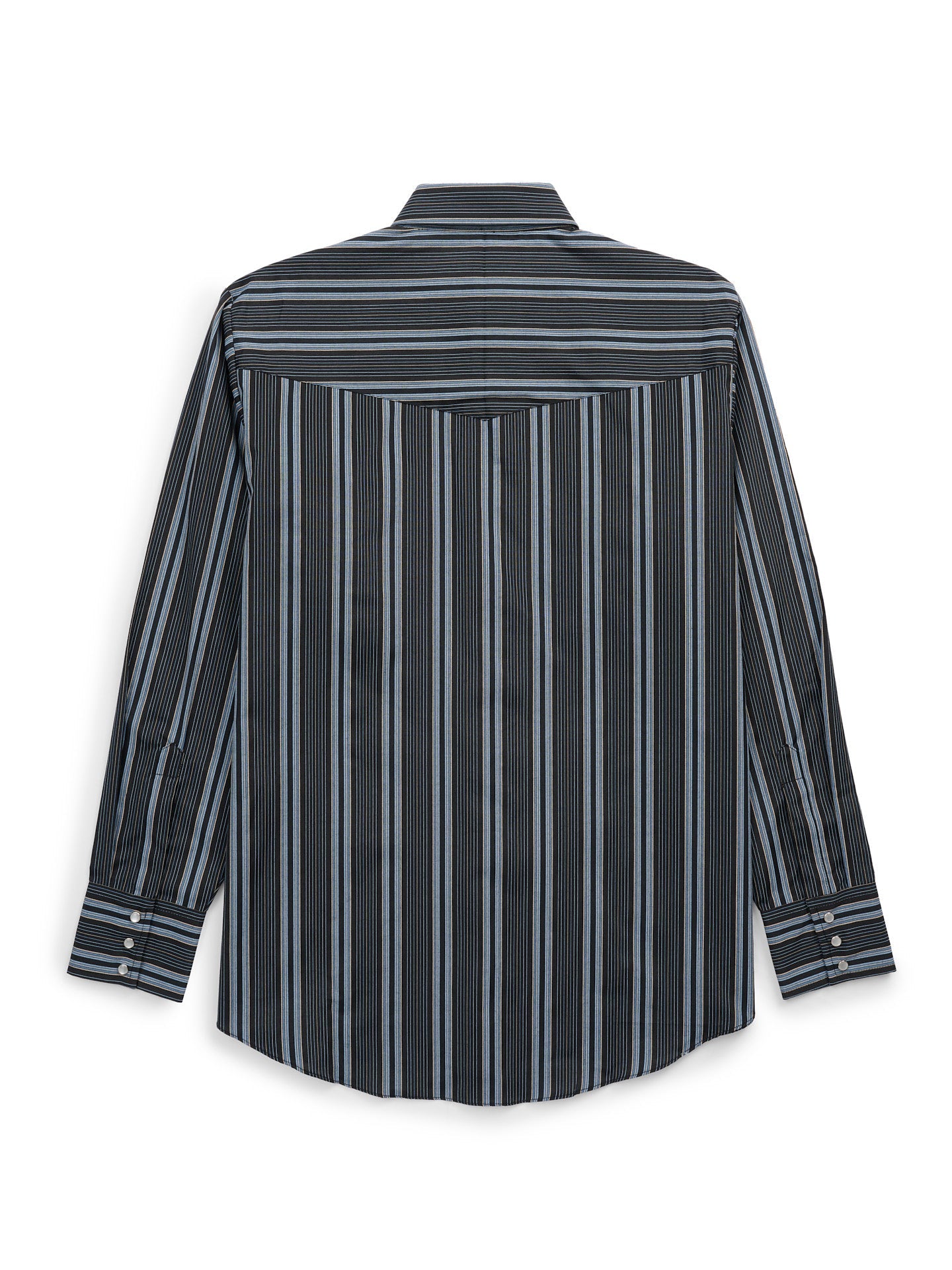 Men's Ely Cattleman Long Sleeve Textured Stripe Western Snap Shirt- Black