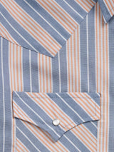 Men's Ely Cattleman Long Sleeve Textured Stripe Western Snap Shirt-Soft Navy - Ely Cattleman - Flyclothing LLC