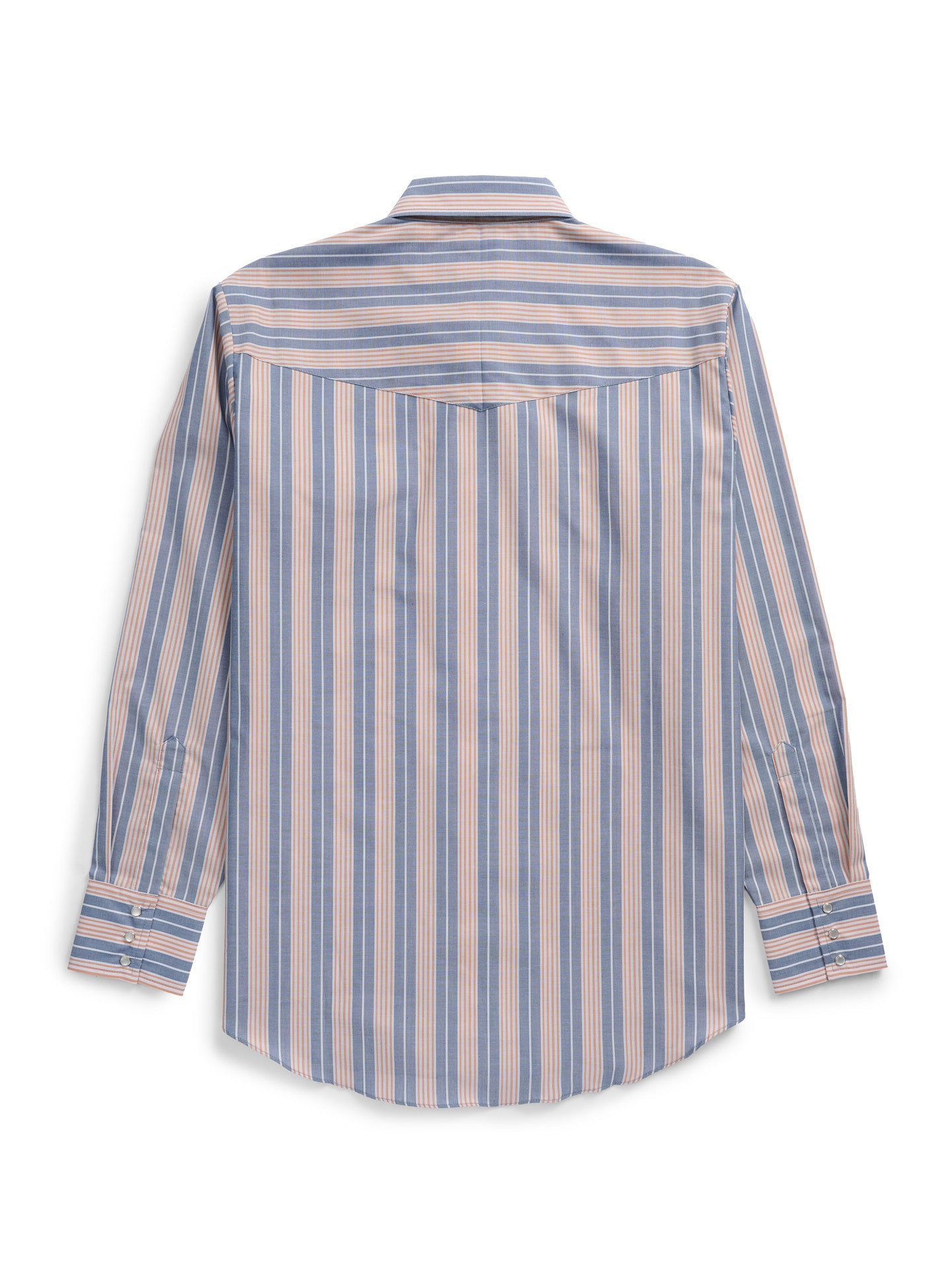 Men's Ely Cattleman Long Sleeve Textured Stripe Western Snap Shirt-Soft Navy