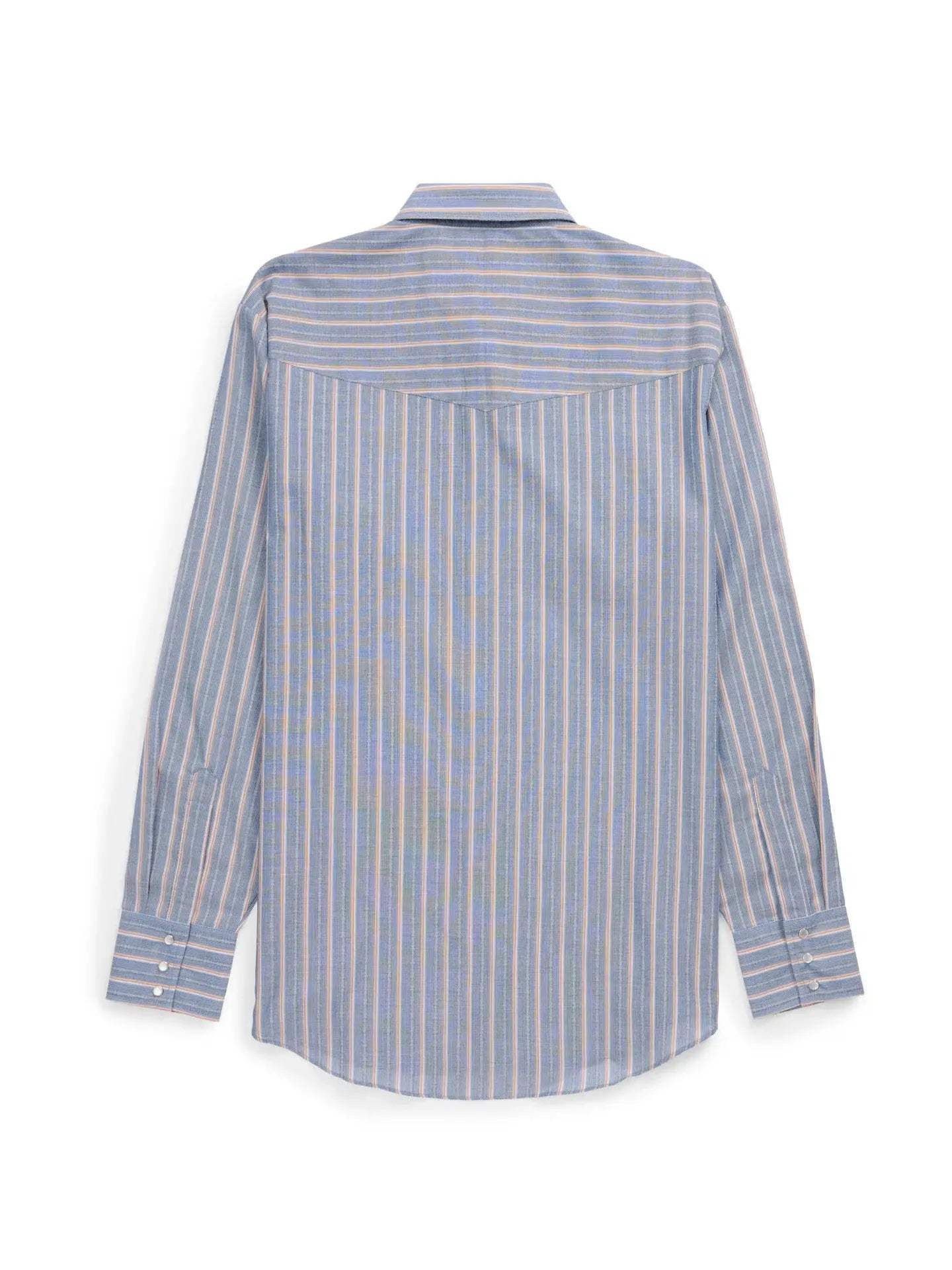 Men's Ely Cattleman Long Sleeve Textured Stripe Western Snap Shirt-Blue - Ely Cattleman - Flyclothing LLC