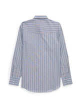 Men's Ely Cattleman Long Sleeve Textured Stripe Western Snap Shirt-Blue - Ely Cattleman - Flyclothing LLC