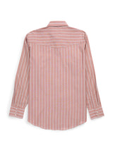 Men's Ely Cattleman Long Sleeve Textured Stripe Western Snap Shirt-Copper