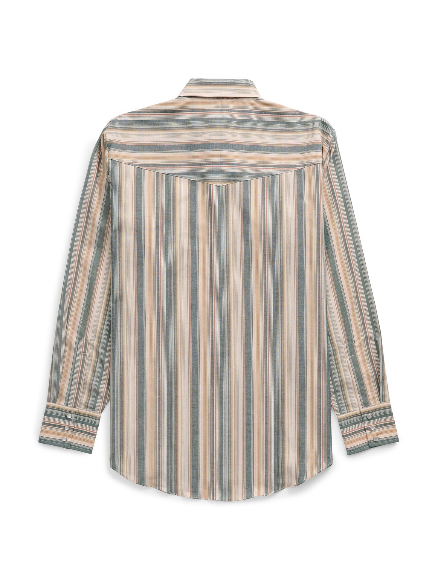 Men's Ely Cattleman Long Sleeve Textured Stripe Western Snap Shirt- Ecru