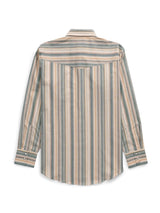 Men's Ely Cattleman Long Sleeve Textured Stripe Western Snap Shirt- Ecru