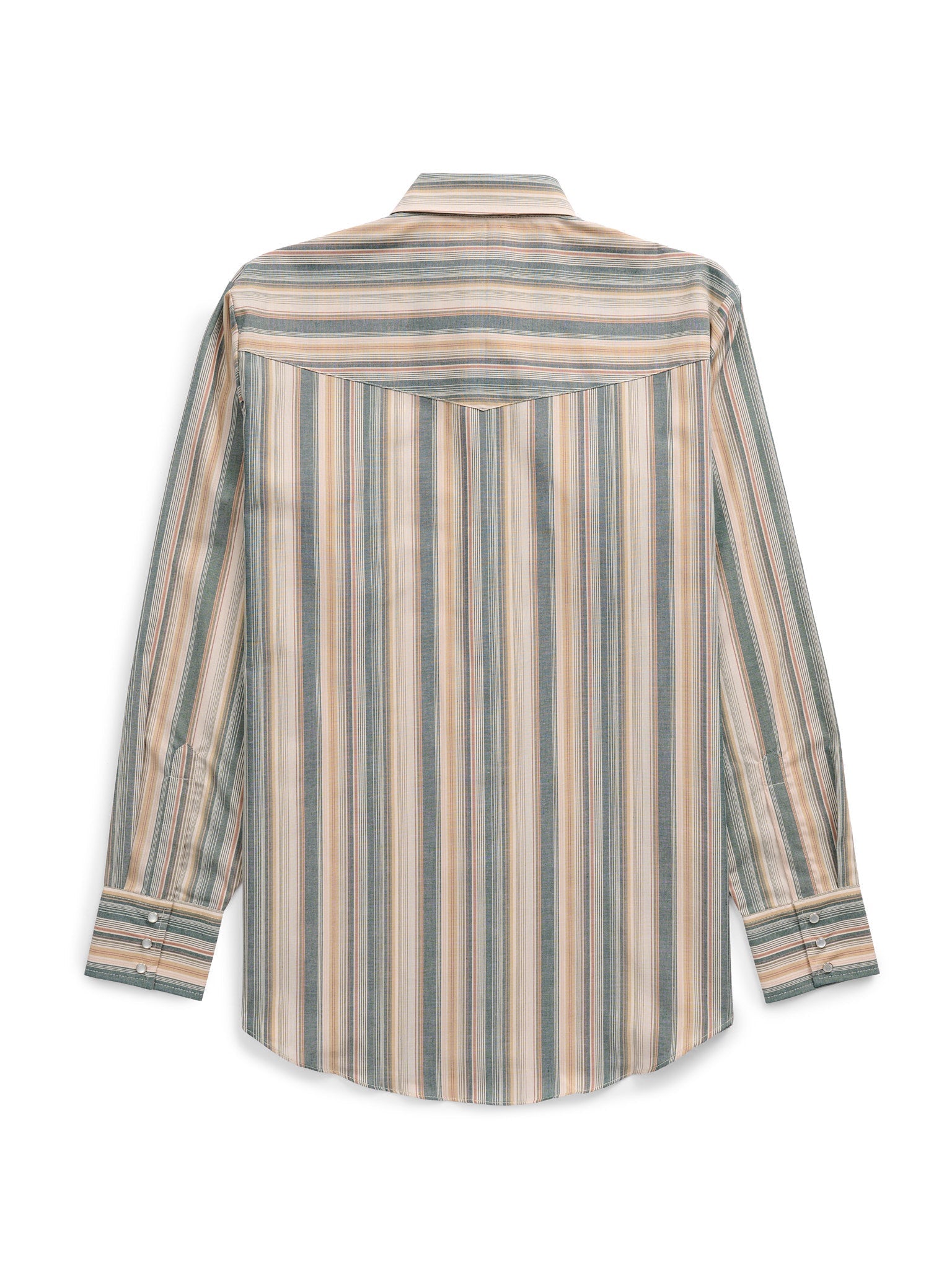 Men's Ely Cattleman Long Sleeve Textured Stripe Western Snap Shirt- Ecru