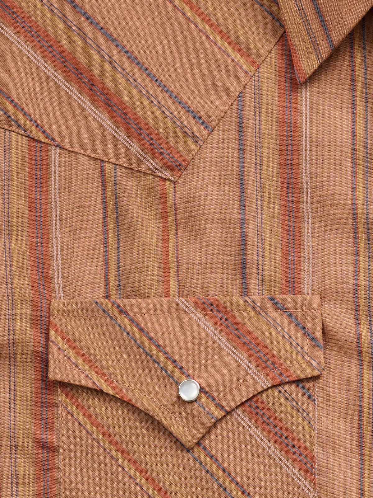 Men's Ely Cattleman Long Sleeve Textured Stripe Western Snap Shirt- Tan