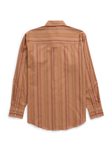 Men's Ely Cattleman Long Sleeve Textured Stripe Western Snap Shirt- Tan