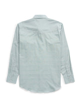 Men's Ely Cattleman Long Sleeve Tonal Windowpane Solid Dusty Aqua Western Shirt