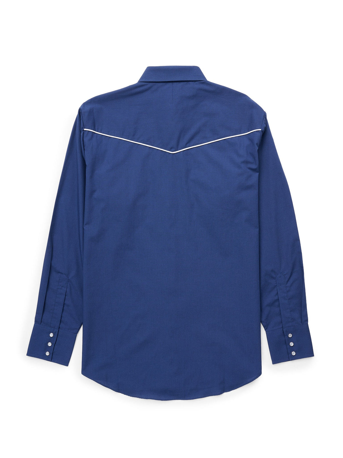 Men's Ely Cattleman Long Sleeve Western Snap Shirt with Contrast Piping- Navy