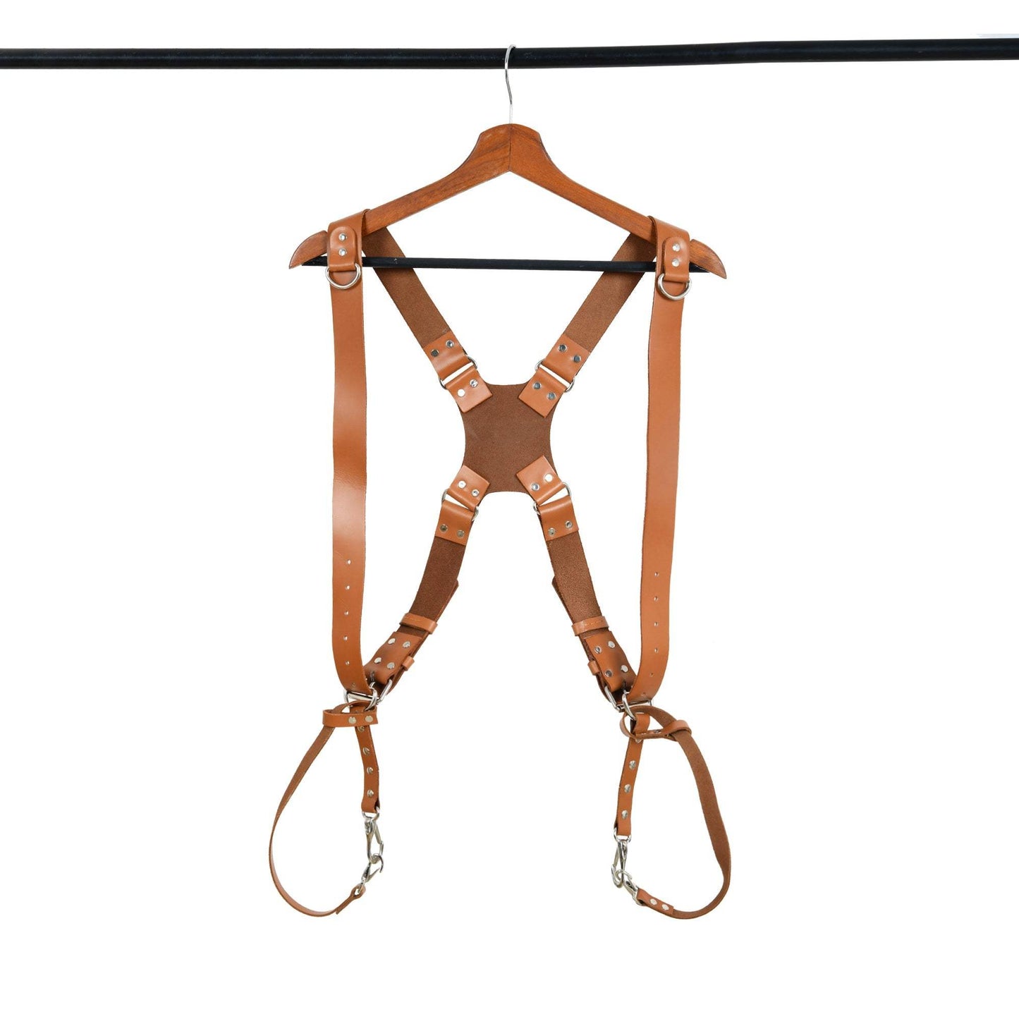 Double Camera Strap Harness- Tan Brown - Classy Leather Bags - Flyclothing LLC
