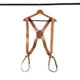Double Camera Strap Harness- Tan Brown - Classy Leather Bags - Flyclothing LLC