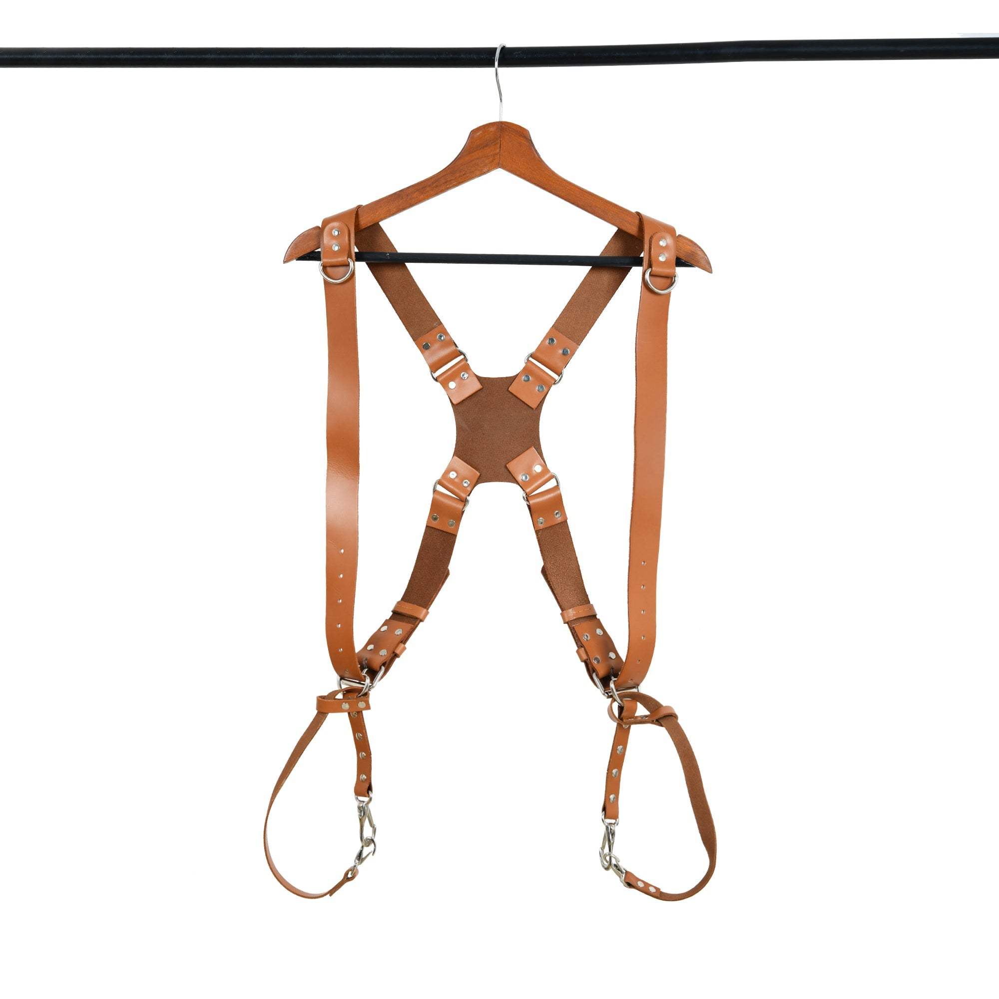 Double Camera Strap Harness- Tan Brown - Classy Leather Bags - Flyclothing LLC