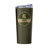 Rice 20oz Olive Badge Powder Coat Tumbler