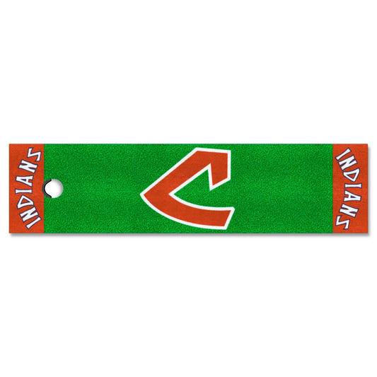 Cleveland Indians Putting Green Mat - 1.5ft. x 6ft. - Cleveland Indians