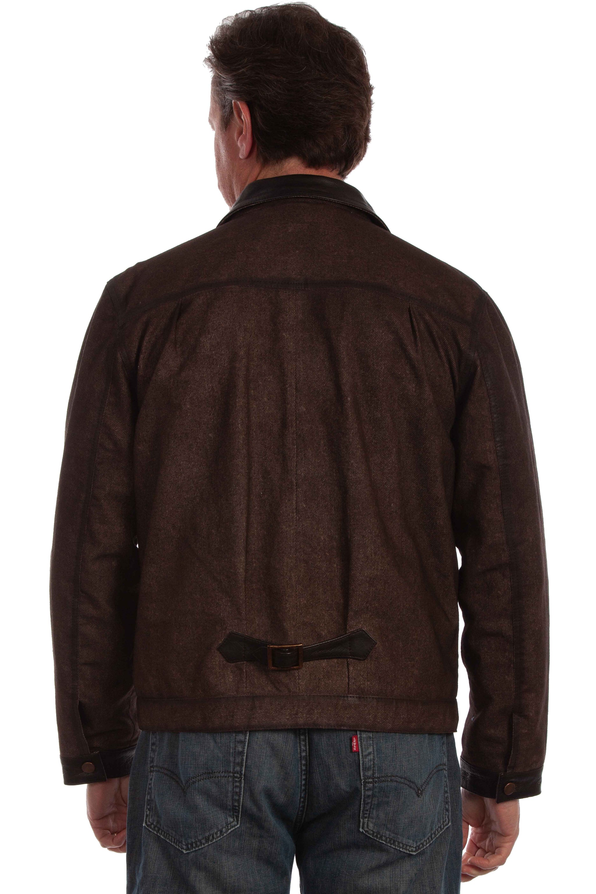 leatherwear mens brown 100% leather men's jacket - Scully Leather - Flyclothing LLC