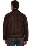 leatherwear mens brown 100% leather men's jacket - Scully Leather