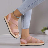Open Toe Flats Sandals - Trendsi - Flyclothing LLC