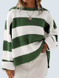Round Neck Long Sleeve Sweater - Trendsi - Flyclothing LLC