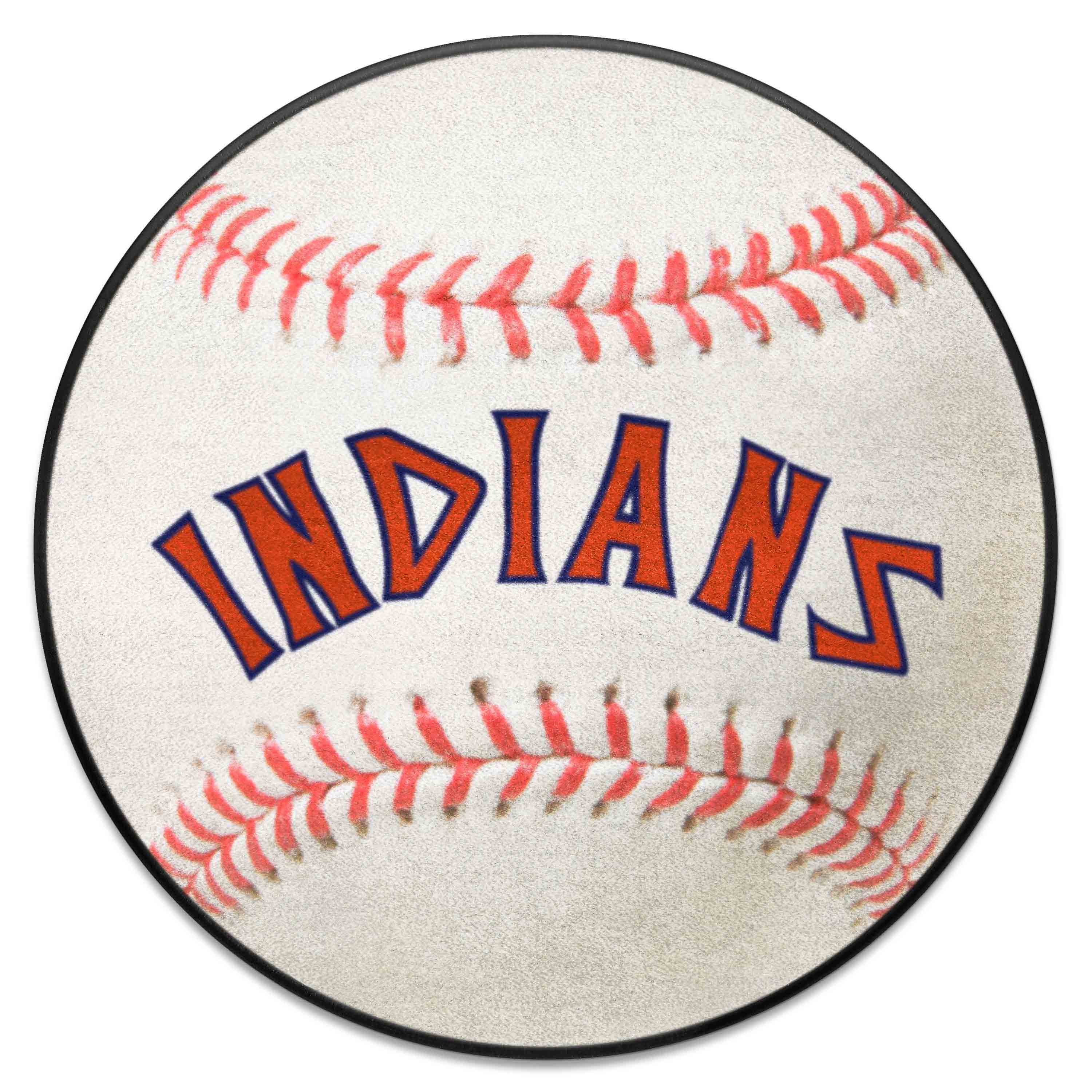 Cleveland Indians Baseball Rug - 27in. Diameter - Cleveland Indians