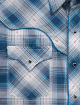 Men's Ely Cattleman Retro Plaid Western Snap Shirt with Piping