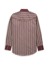 Men's Ely Cattleman Retro Stripe Western Snap Shirt with Jackalope Embroidery
