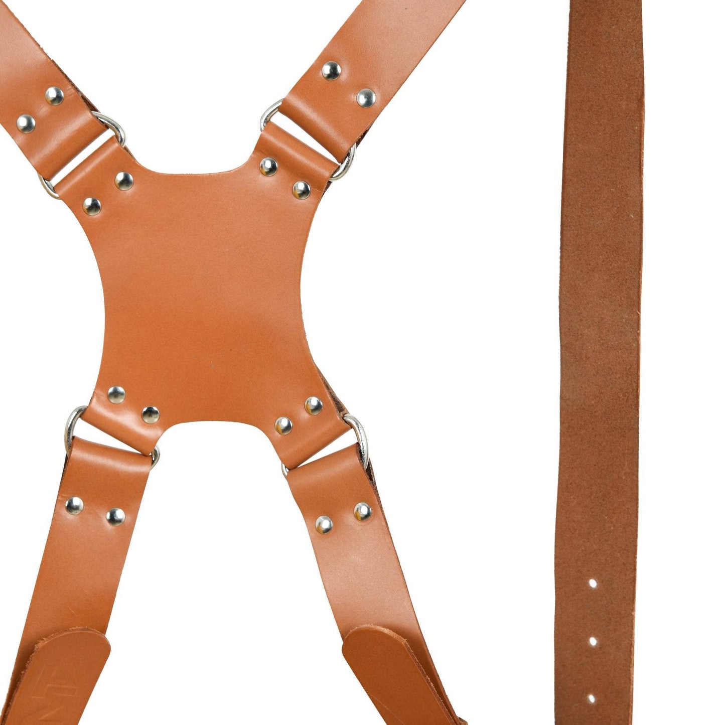 Double Camera Strap Harness- Tan Brown - Classy Leather Bags - Flyclothing LLC