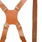 Double Camera Strap Harness- Tan Brown - Classy Leather Bags - Flyclothing LLC