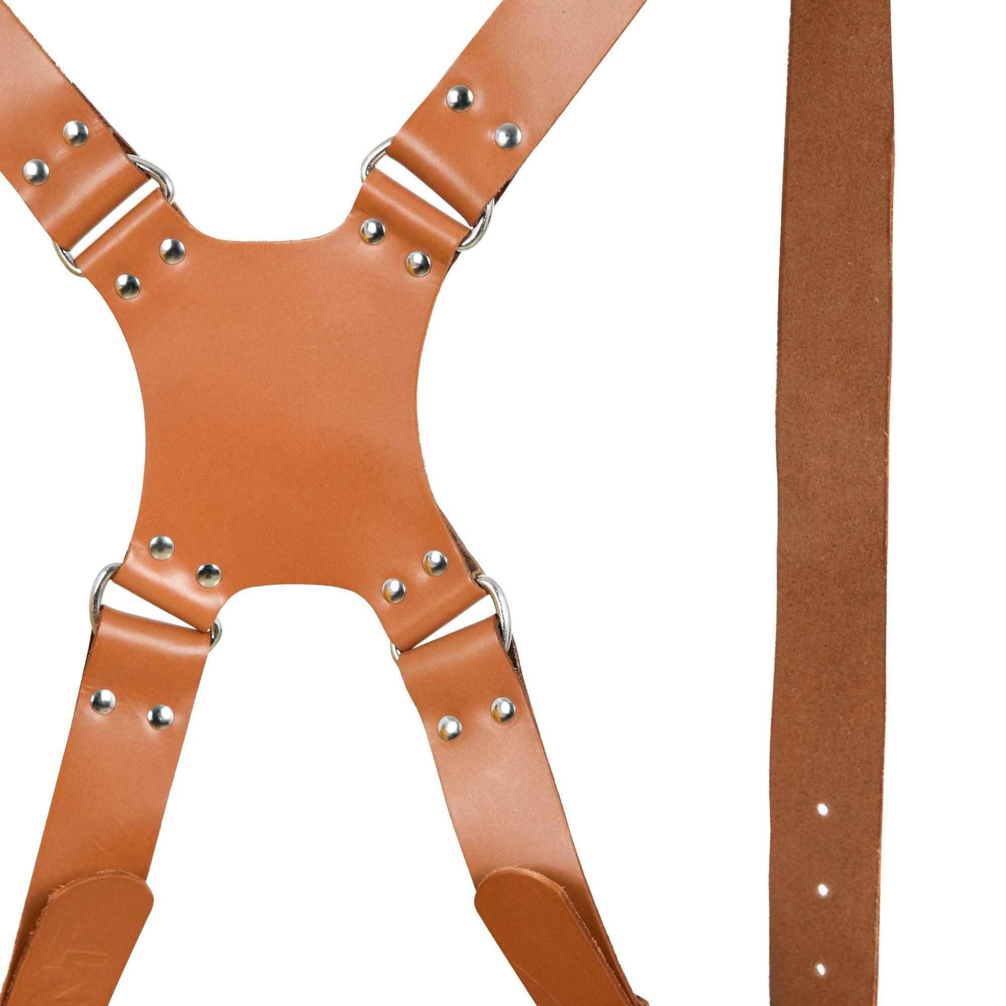 Double Camera Strap Harness- Tan Brown - Classy Leather Bags - Flyclothing LLC