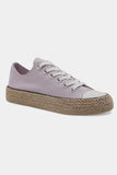Beast Fashion Lace Up Woven Espadrille Sole Sneakers - Trendsi
