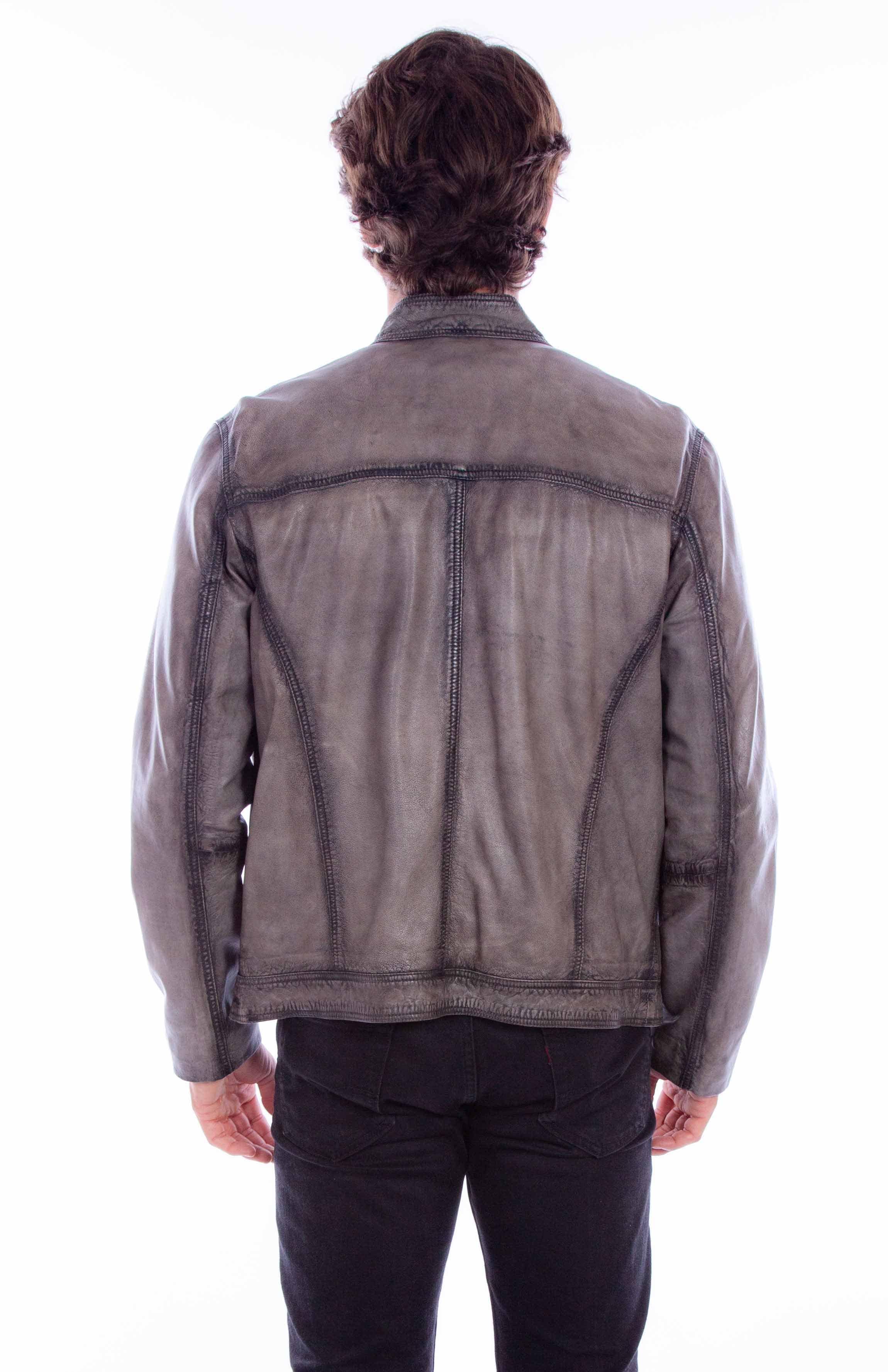 Scully Leather Leatherwear Mens Zip Front Jacket (1054) - Scully Leather