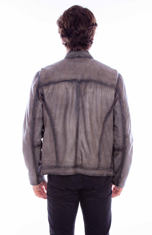 Scully Leather Leatherwear Mens Zip Front Jacket (1054) - Scully Leather